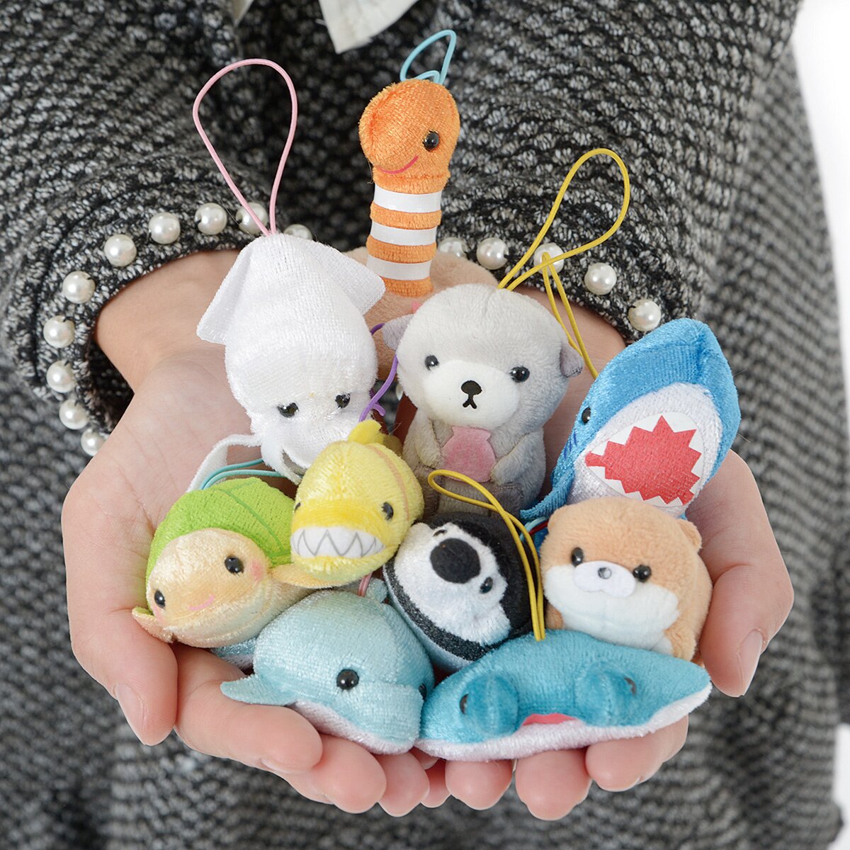 Mini bean bag hot sale animal plush keychain