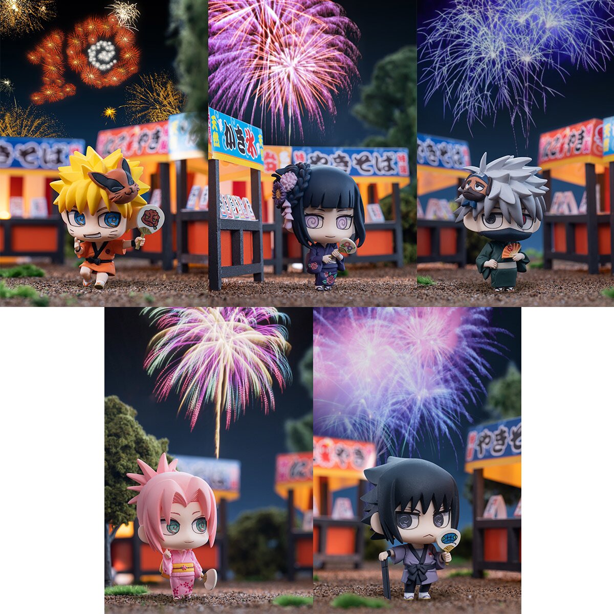 Set Figuras Con Postales Megahouse Naruto Shippuden Petit Chara Land Th Anniversary