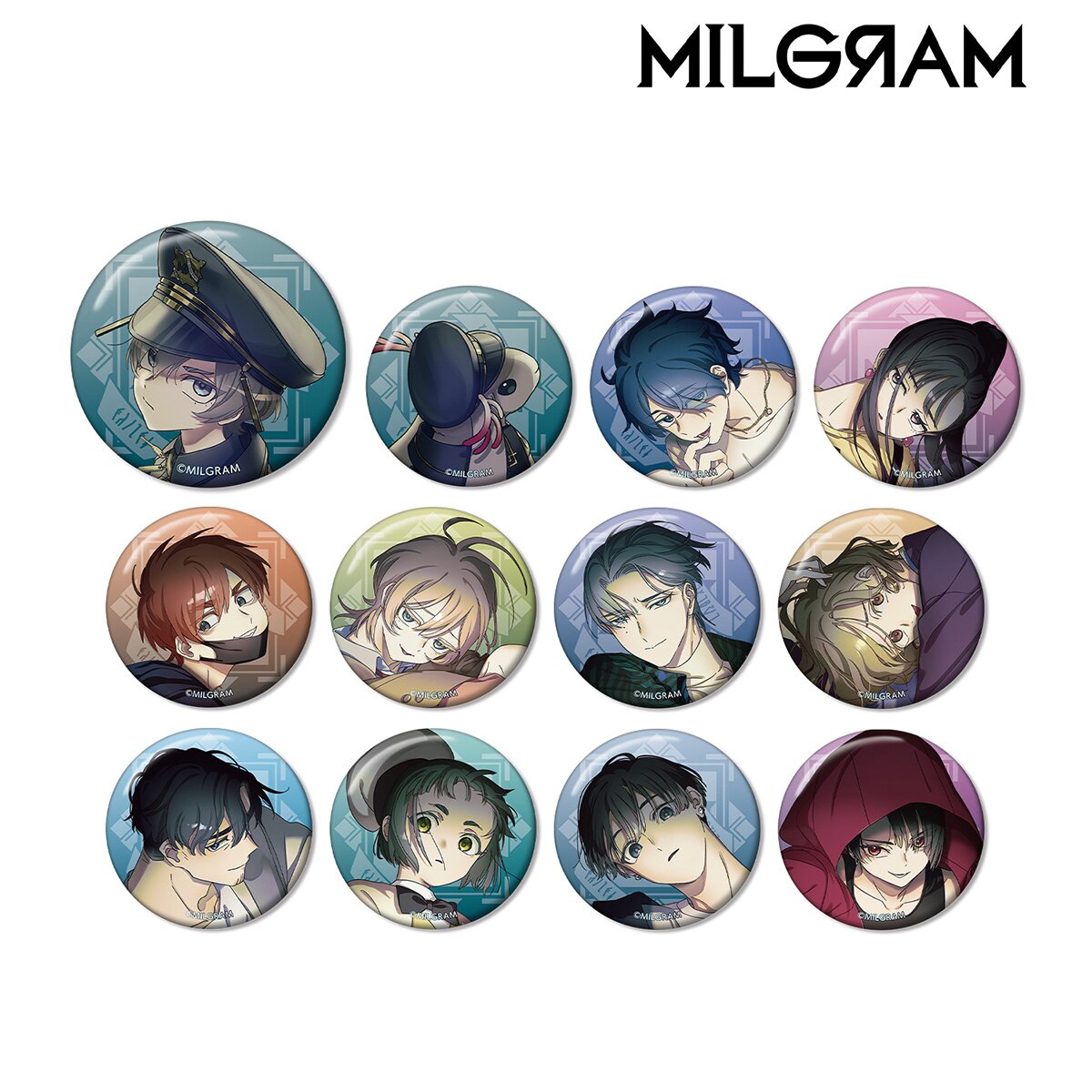 Milgram 3rd Anniversary Ver. Trading Pin Badge Complete Box