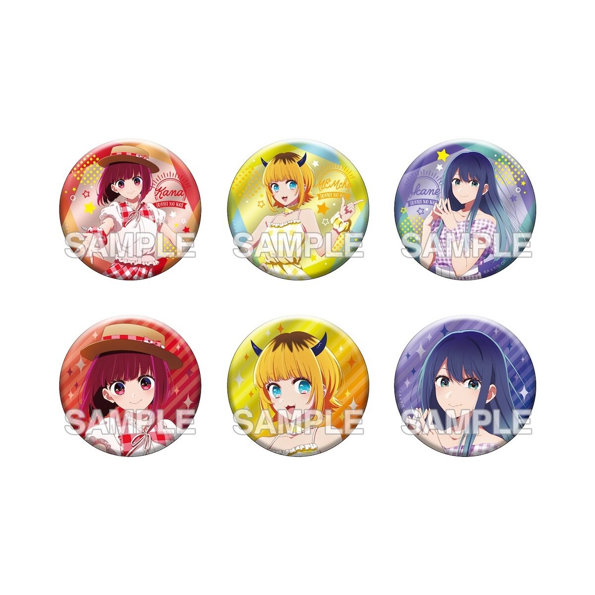 Oshi no Ko Glimmering Tin Badge Collection+75 Summer Ver. B Complete ...