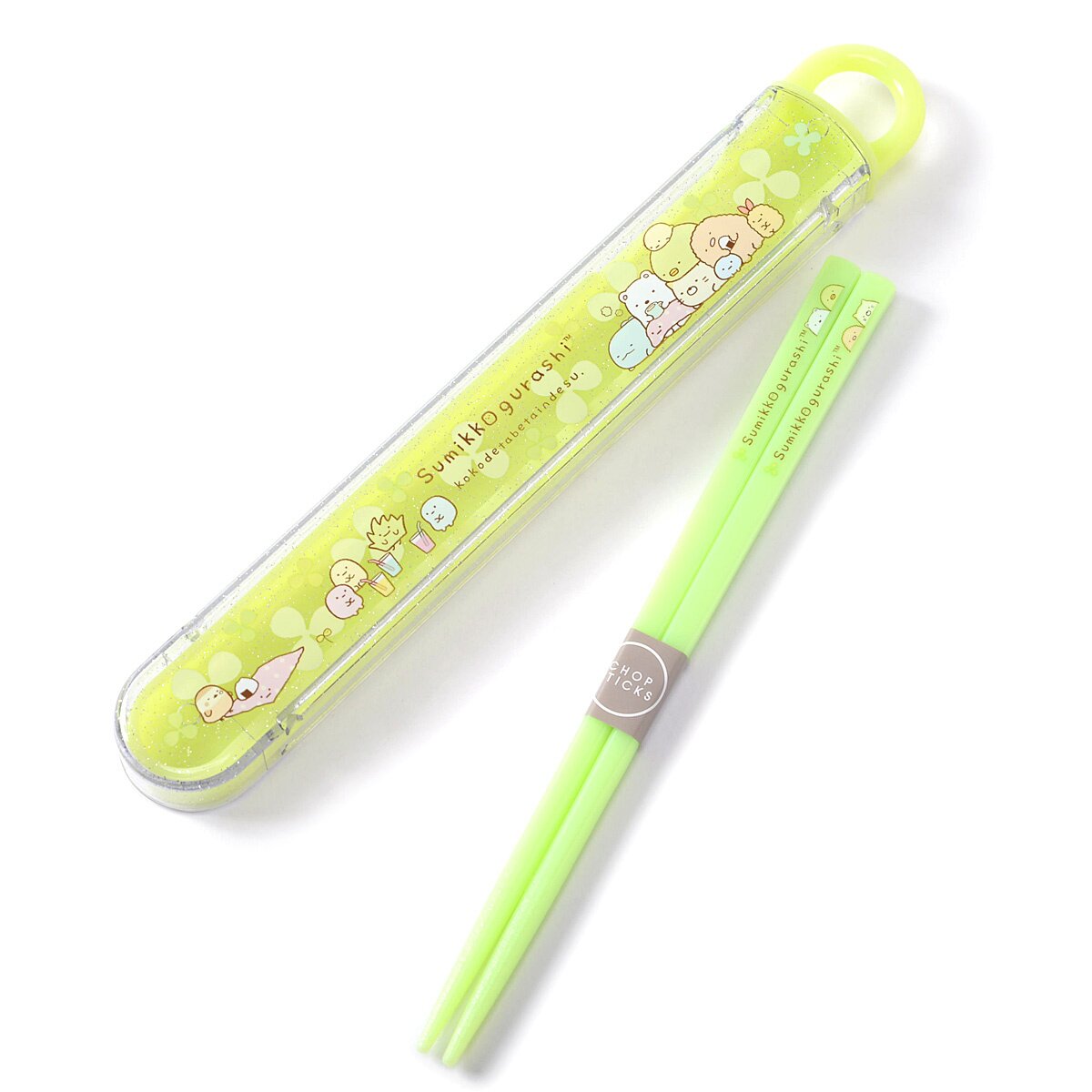 Sumikko Spoon and Chopsticks Utensil Set with Case for Kids, Antibacterial  Material