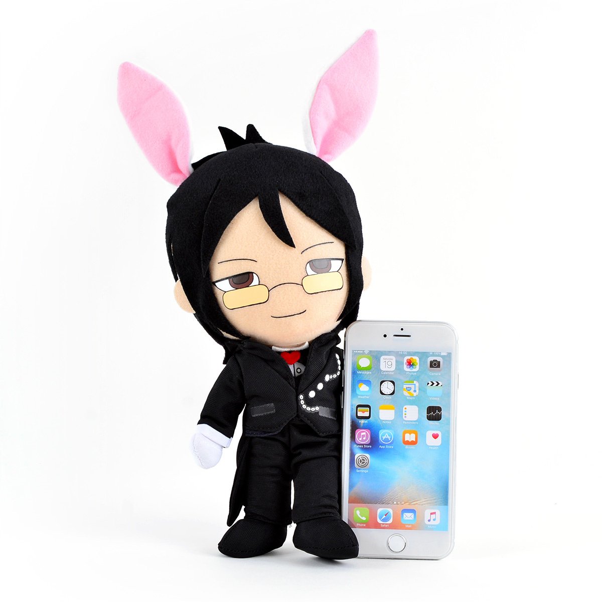 thumbnail image 2 of Black Butler Sebastian Plush Toy - 5 Inch Super Cuddly Anime Collectible 2 of 13