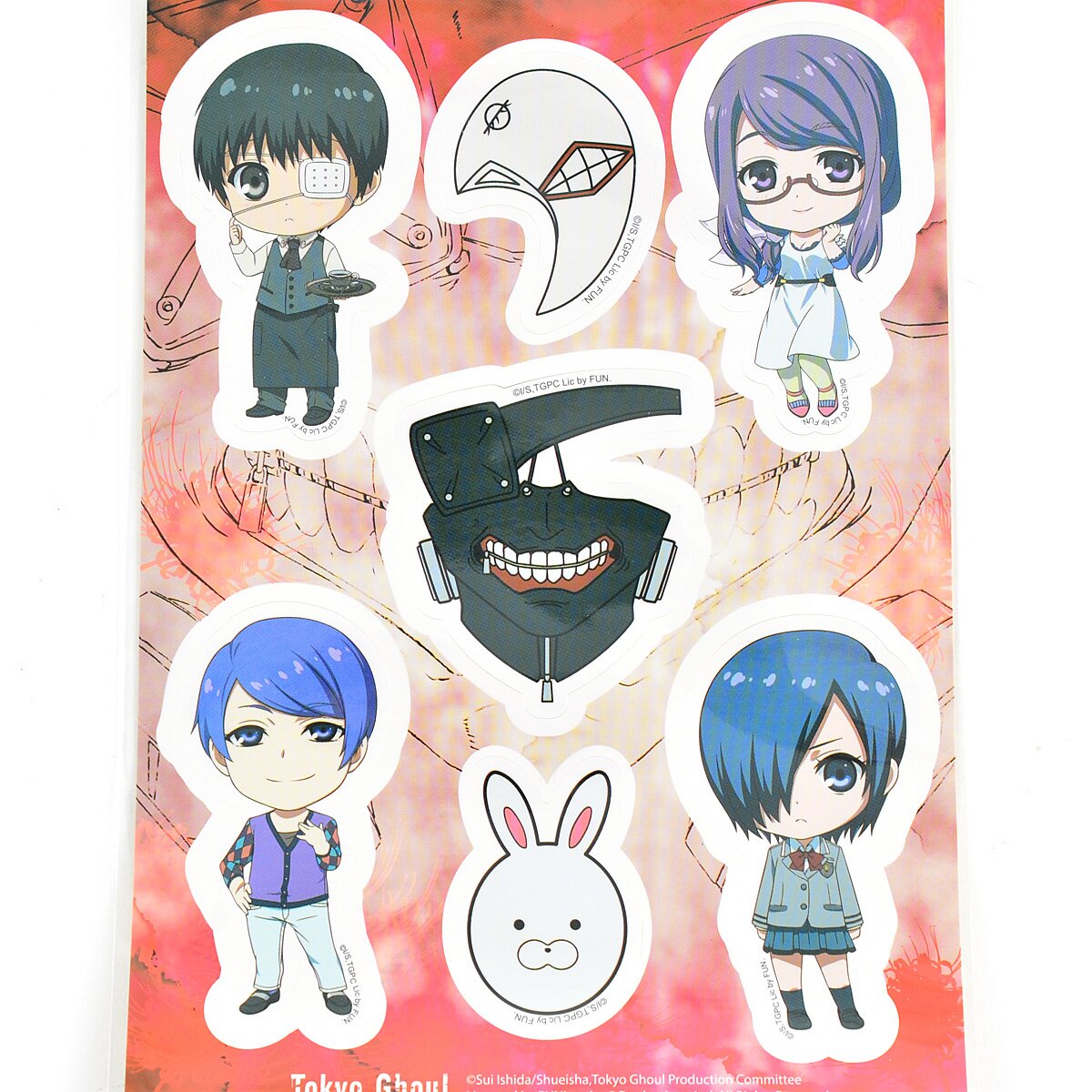 Tokyo Ghoul Chibi 2Pk Crew Socks in Red Stylin Online  (SOCKS_TOKYO_GHOUL_CHIBI_2PK_CREW)