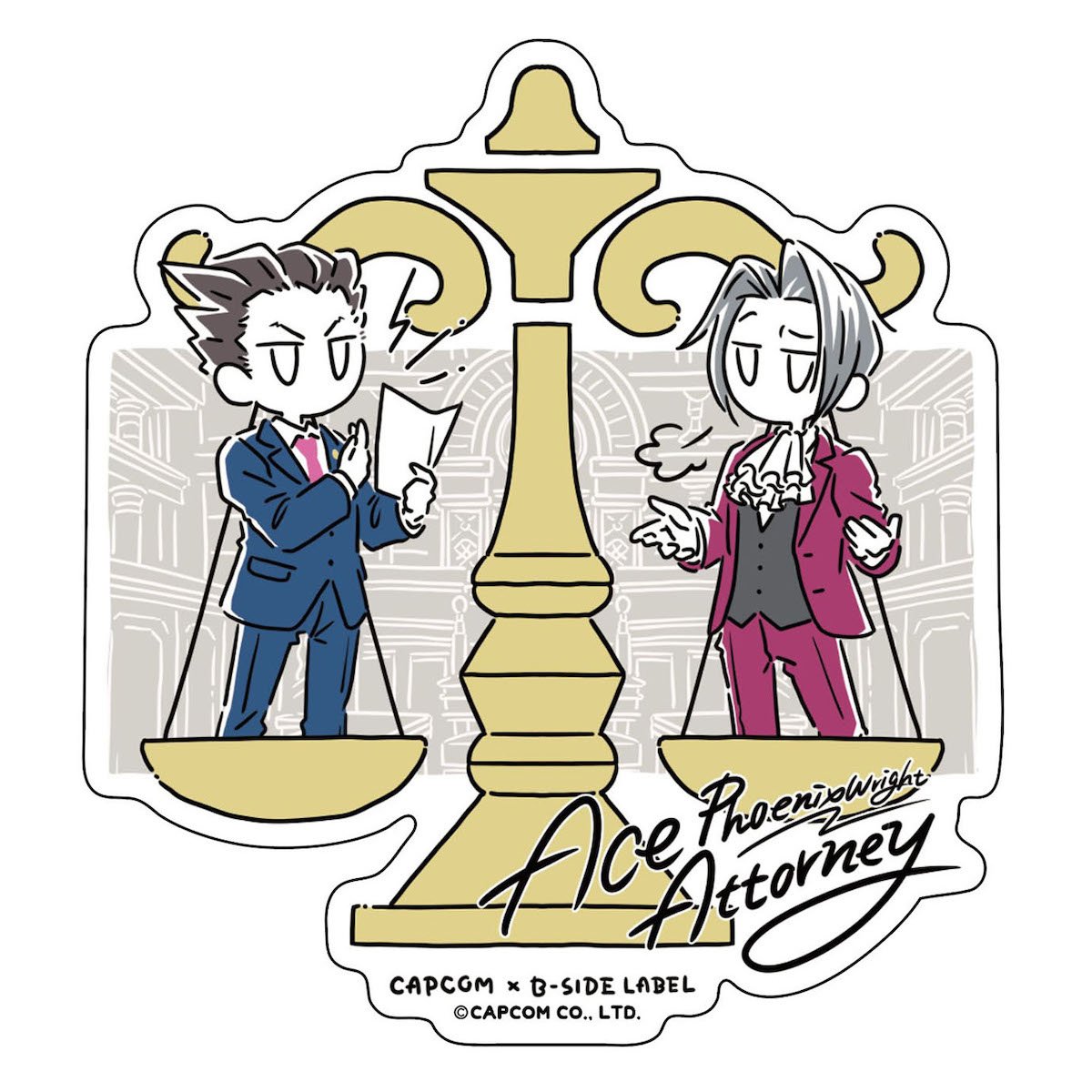 Capcom x B-Side Label Capcom 40th Ace Attorney Sticker: Capcom