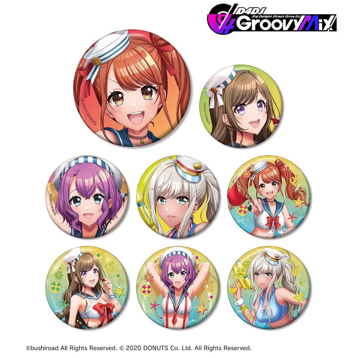 D4DJ Groovy Mix Merm4id: Marine Sailor Ver. Trading Pins Complete Box ...