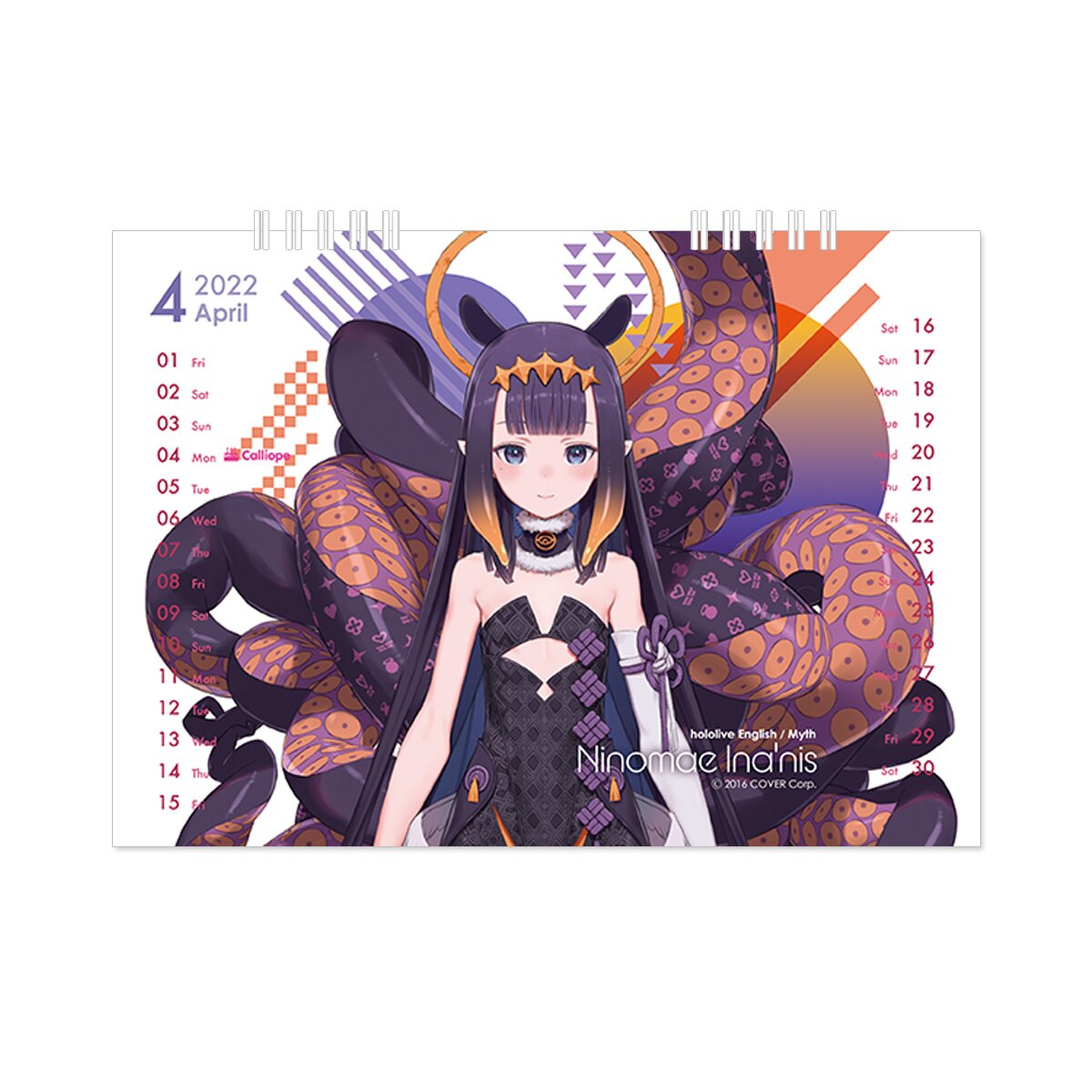 hololive English 2022 Desktop Calendar Tokyo Otaku Mode (TOM)