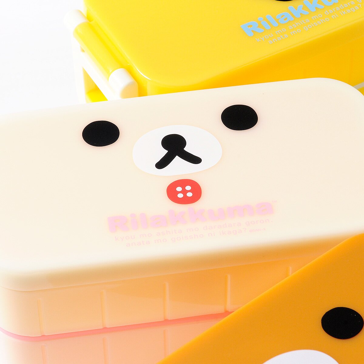 Rilakkuma Two-Tier Lunch Box with Chopsticks - Tokyo Otaku Mode (TOM)