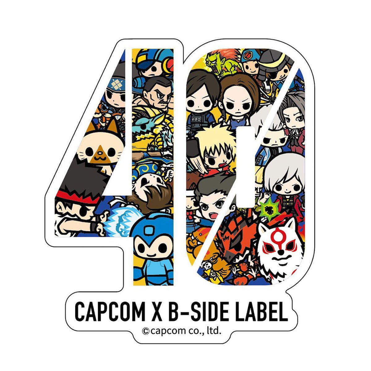 Capcom X B-Side Label Capcom 40th 40 Sticker - Tokyo Otaku Mode (TOM)