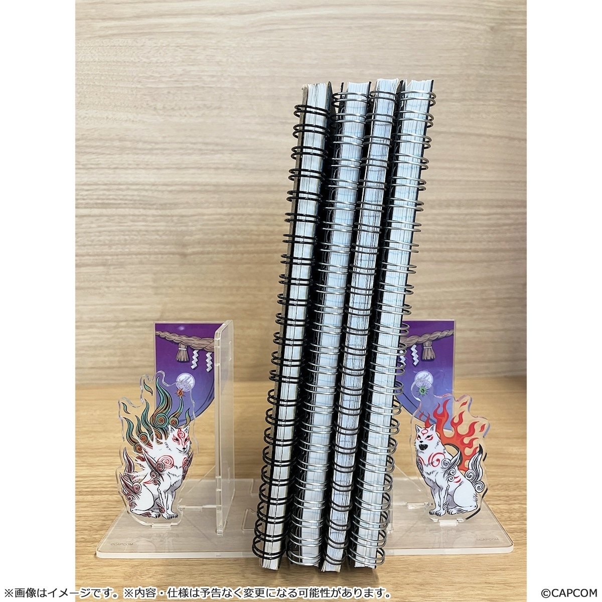 Okami 20th Anniversary Reprint Art Project Acrylic Book Stand Set