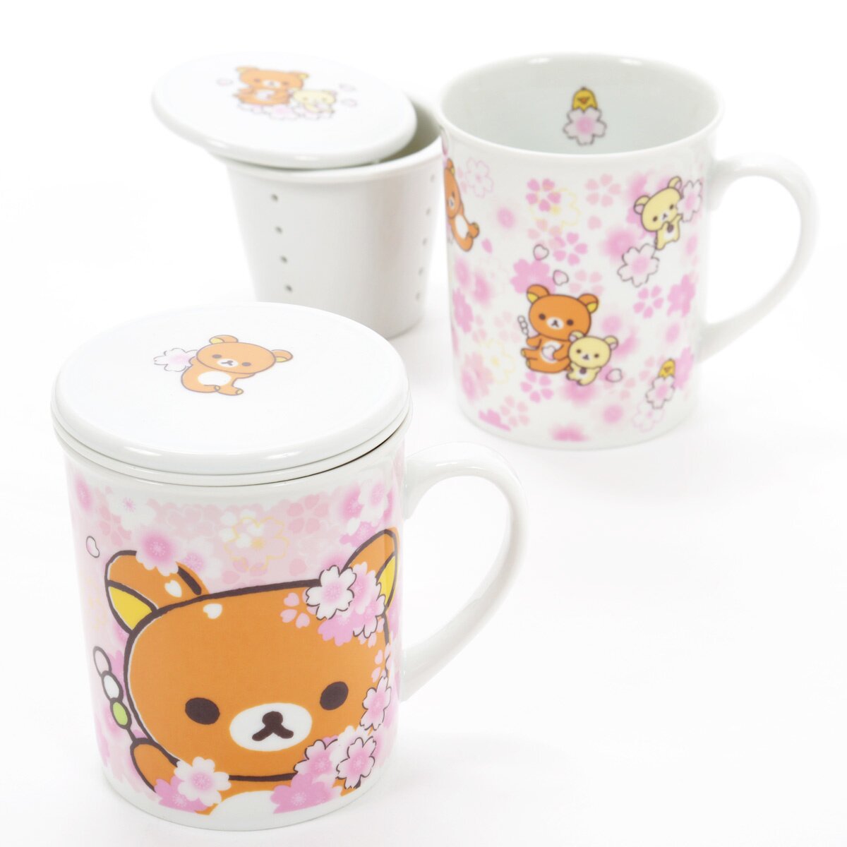 Rilakkuma Sakura Mug w/ Strainer