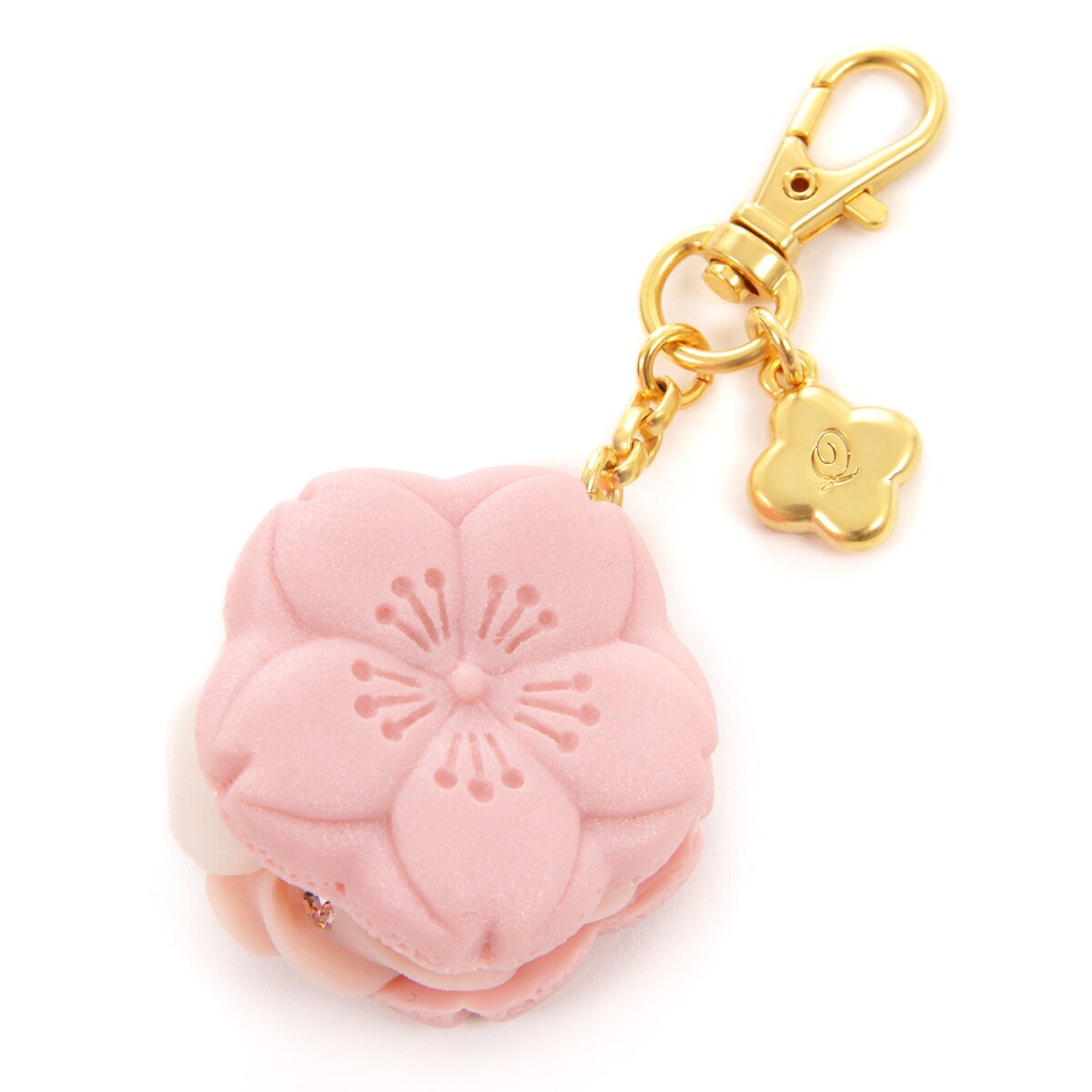 Japanese fan bag charm keychain pink sakura tassels purse accessories clasp