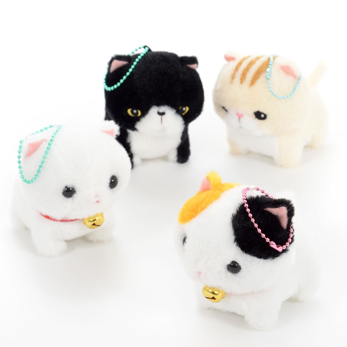 Authentic Amuse Japan Chinmari Munchkin Cat Plush Ball Chain Cute Kawaii Mascot 