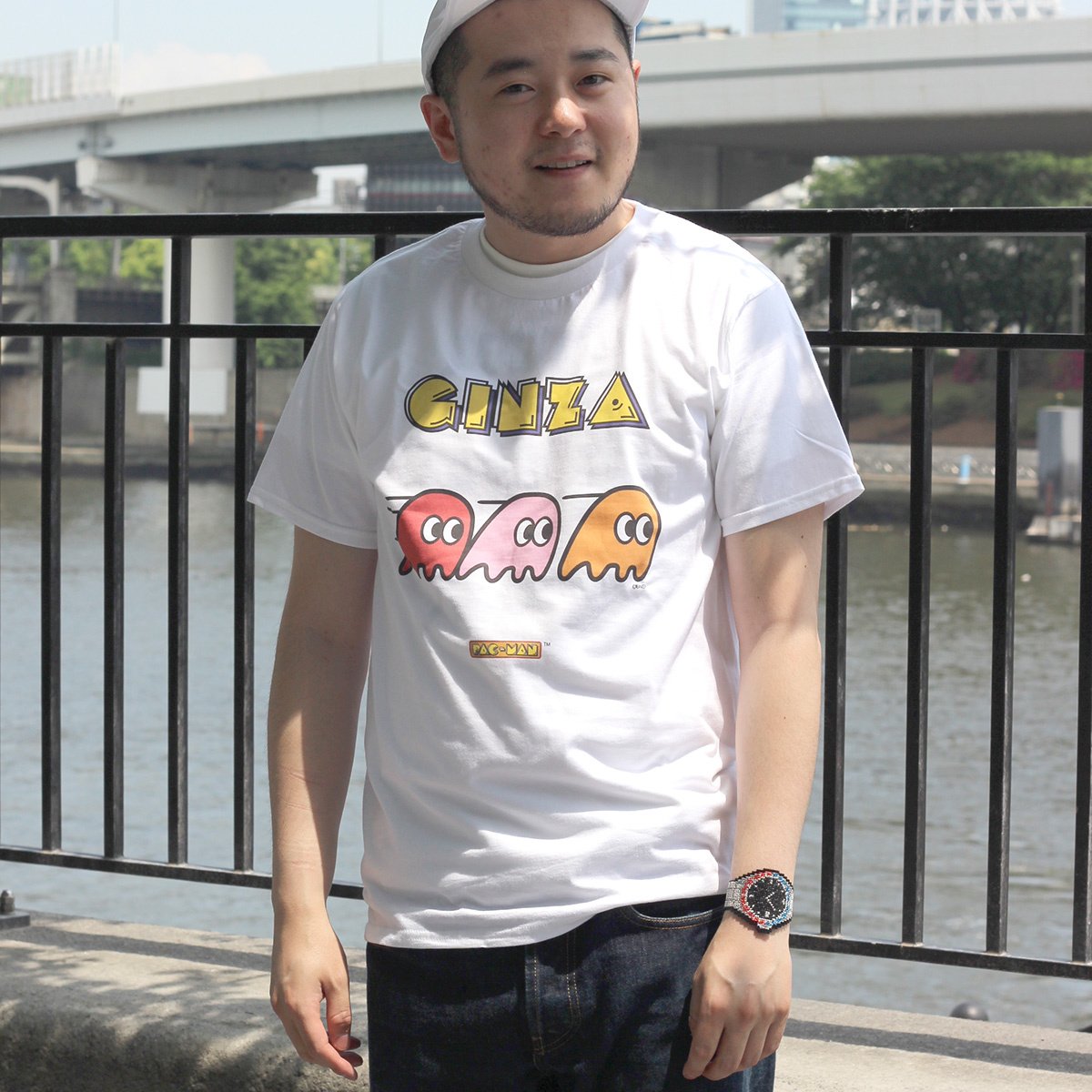 Pac-Man White Ginza T-Shirt - Tokyo Otaku Mode (TOM)