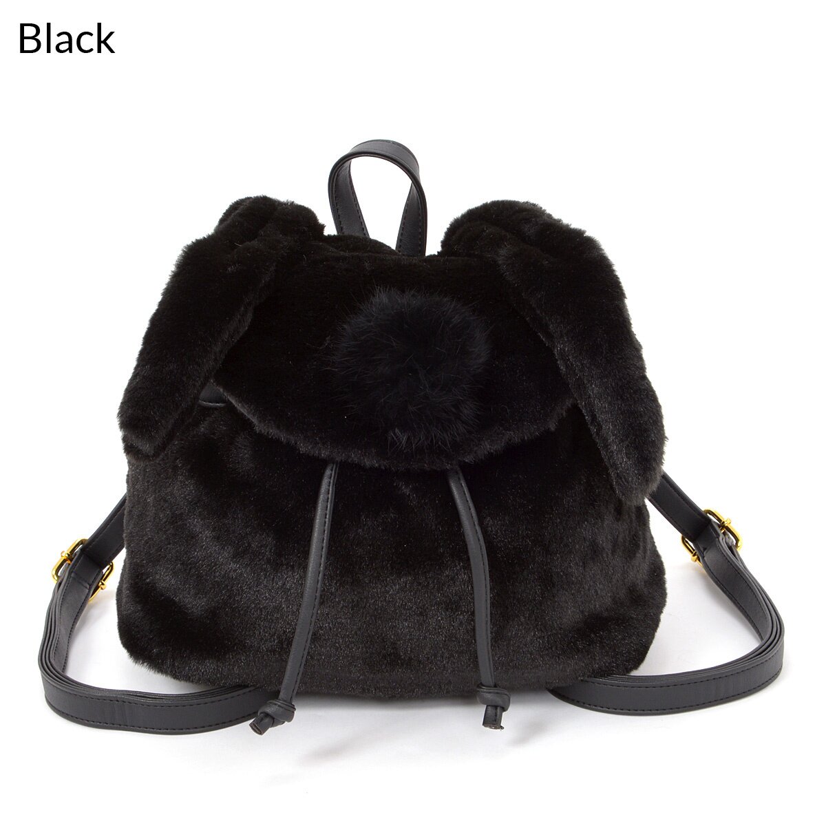 Black best sale furry backpack