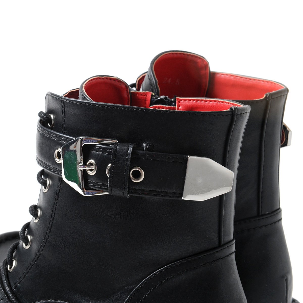 YOSUKE 2015SS Studded Cross Laced Boots: YOSUKE - Tokyo Otaku Mode