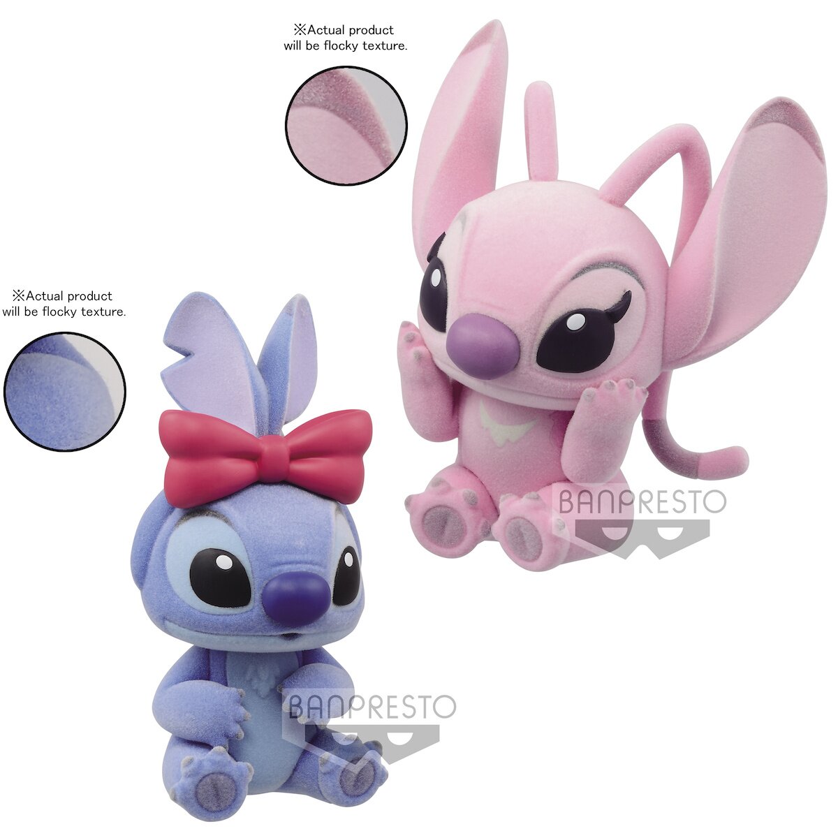 Fluffy Puffy Disney Characters Stitch & Angel