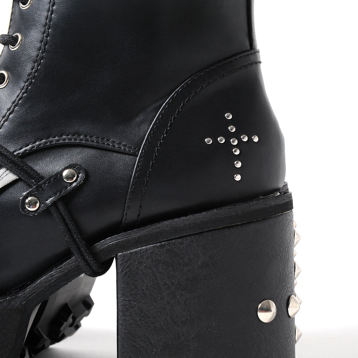 YOSUKE 2015SS Studded Cross Laced Boots: YOSUKE - Tokyo Otaku Mode