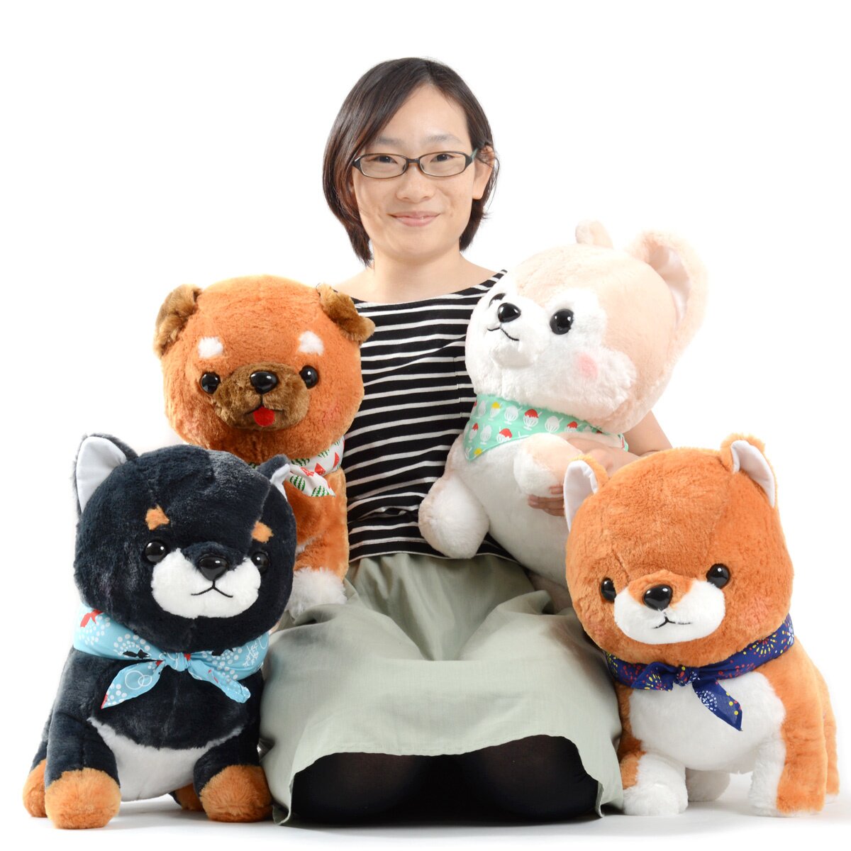 Mameshiba San Kyodai Summer Vacation Plush Dog Collection (Big