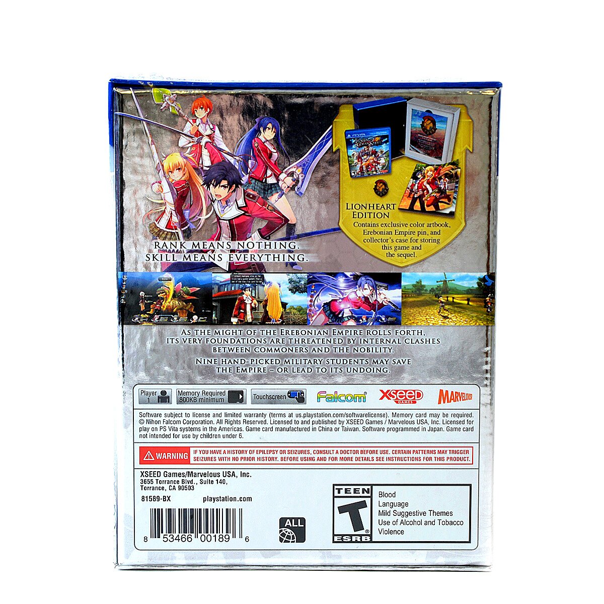 The Legend Of Heroes: Trails In The Sky The 3rd Evolution Per PS Vita (versione Coreana)