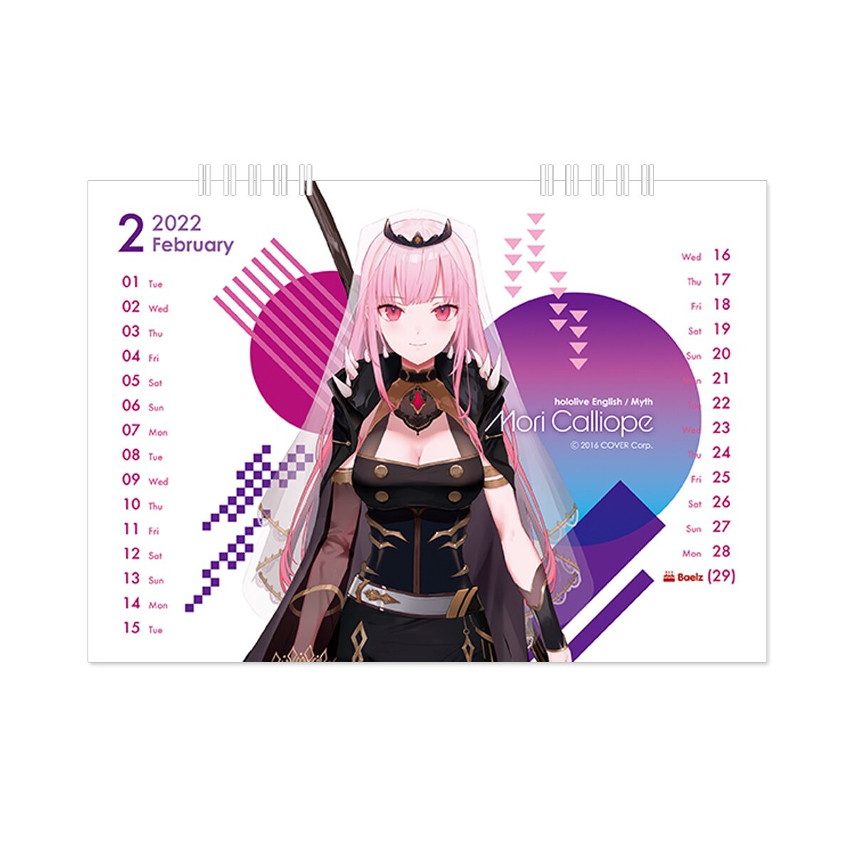 hololive English 2022 Desktop Calendar Tokyo Otaku Mode (TOM)