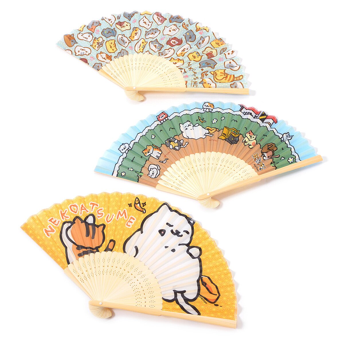 Neko Atsume Folding Fans - Tokyo Otaku Mode (TOM)