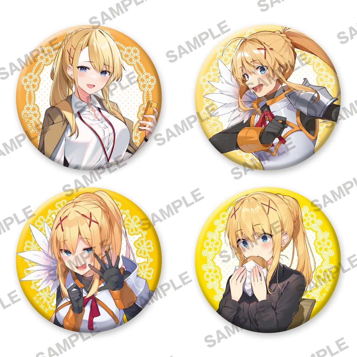 KonoSuba: God’s Blessing on This Wonderful World! Birthday Celebration  2023: Newly Drawn Tin Badges Set Darkness