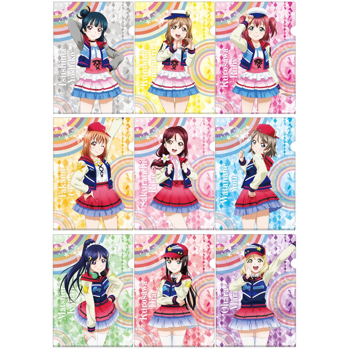 Rainbow♡♡♡ 専用 Love Live!: Over the Rainbow Clear File Set: Bandai Namco