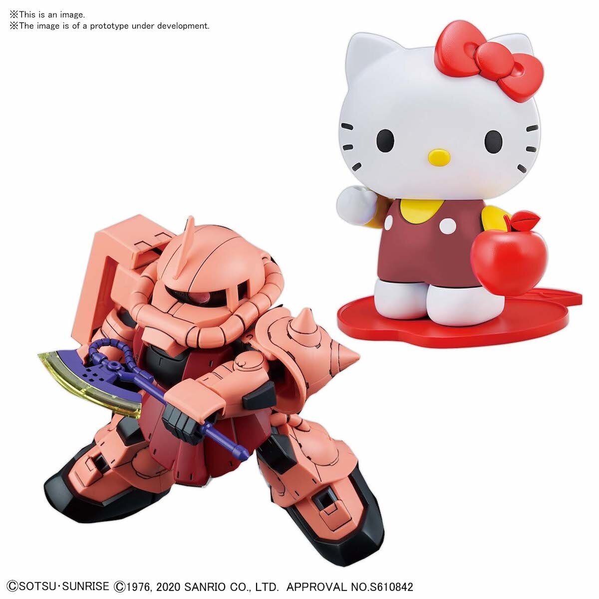 Hello Kitty X Sd Gundam Cross Silhouette Ms 06s Chars Zaku Ii Tokyo