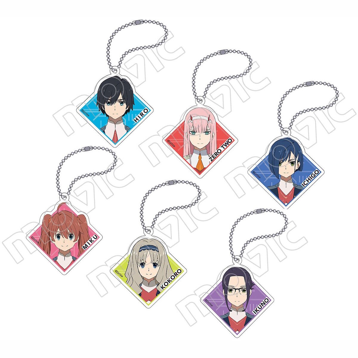 Darling in the Franxx Acrylic Keychain Charm Collection