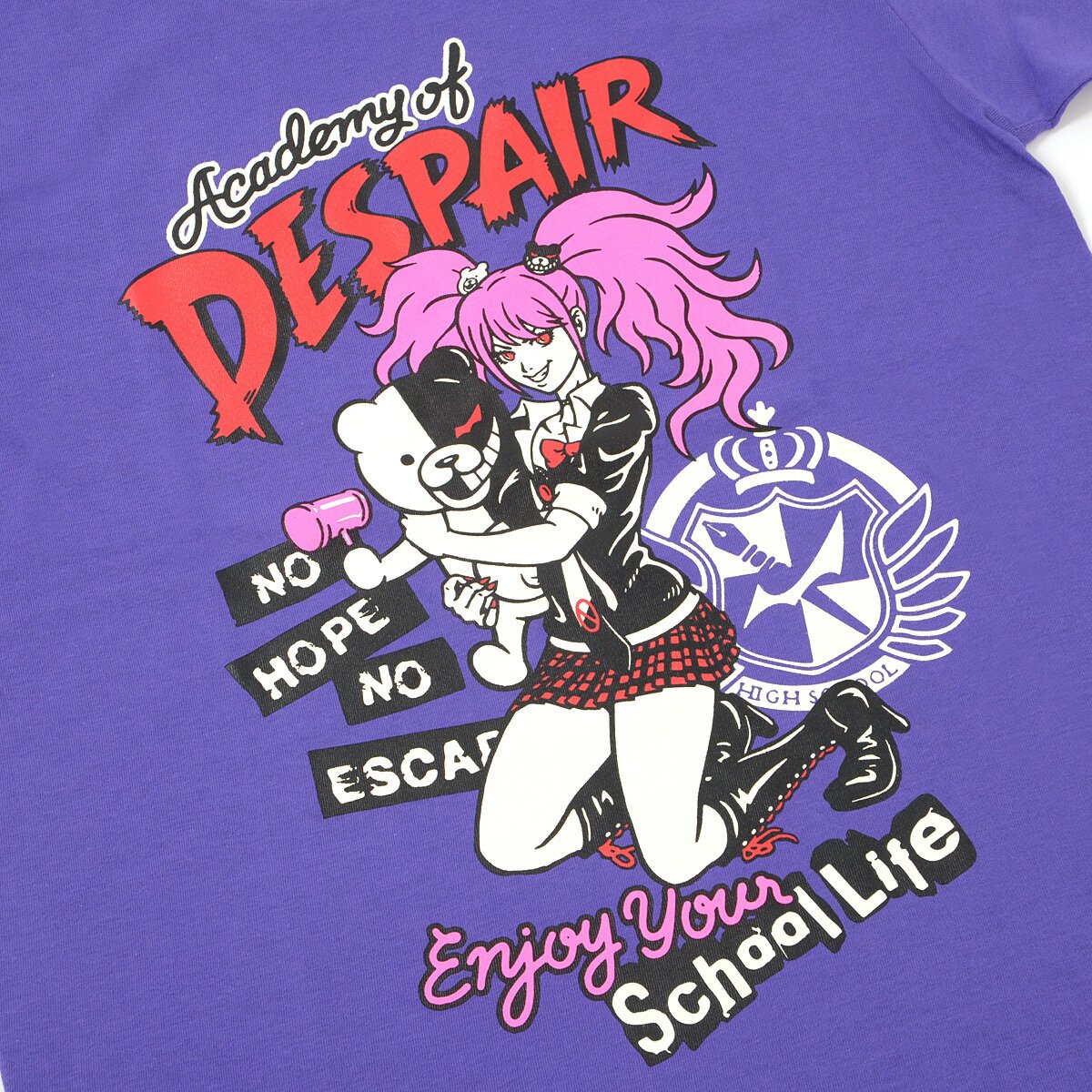 LISTEN FLAVOR Danganronpa Junko Enoshima & Monokuma T-Shirt LISTEN FLAVOR Danganronpa Junko Enoshima & Monokuma T-Shirt