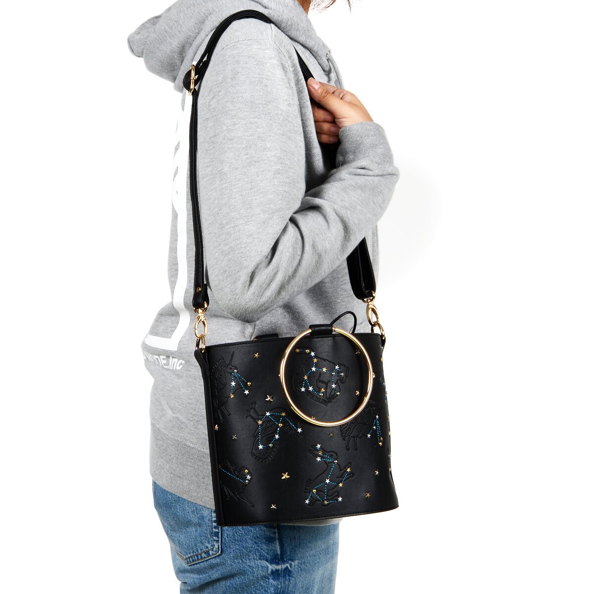 FLAPPER Animal Constellation Black Bucket Bag - Tokyo Otaku Mode (TOM)