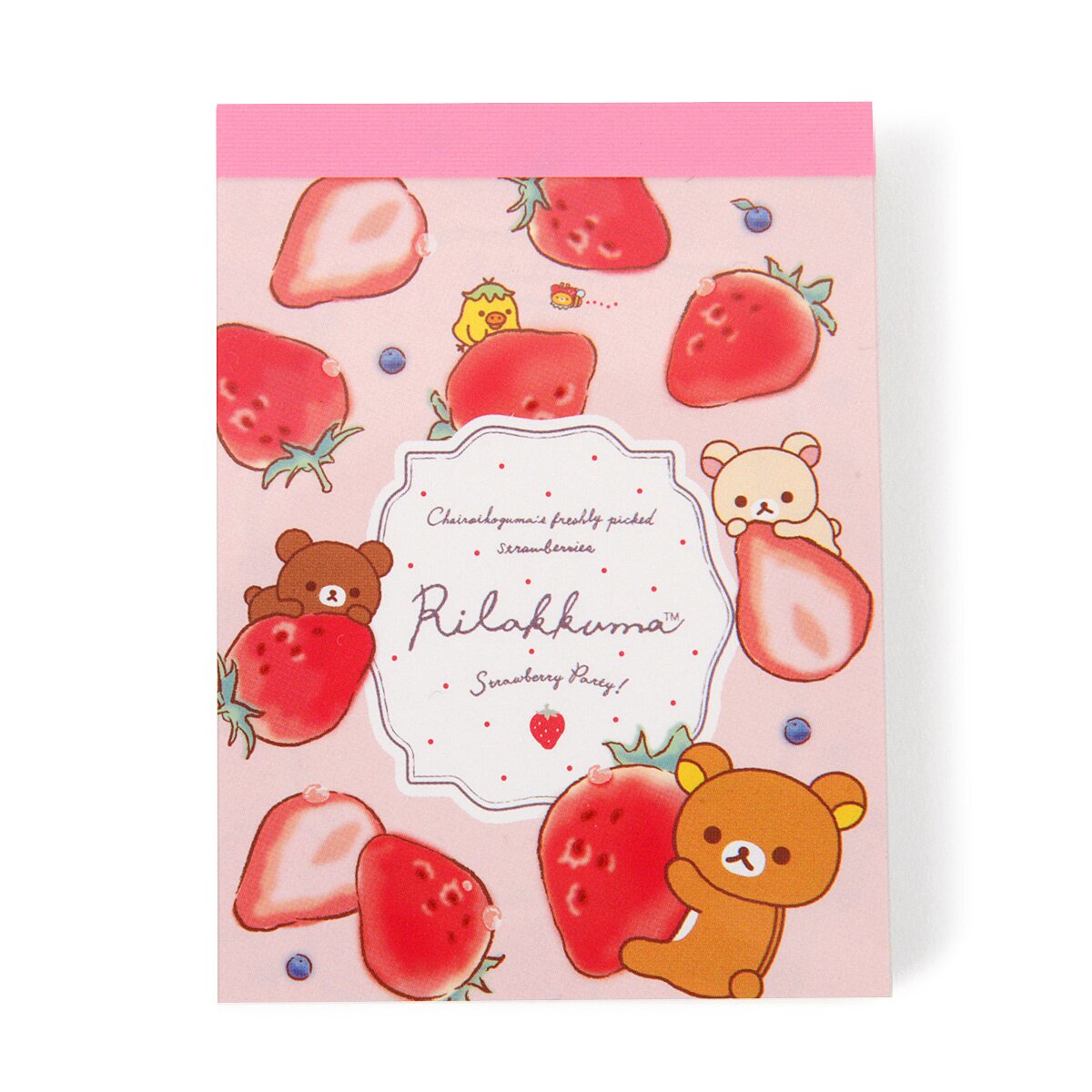 Rilakkuma Strawberry Party! Mini Memo Pad - Tokyo Otaku Mode (TOM)