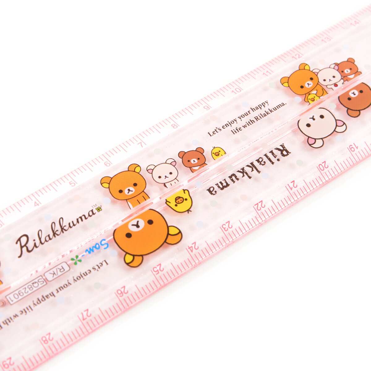 Smily Fold Up Ruler Pink