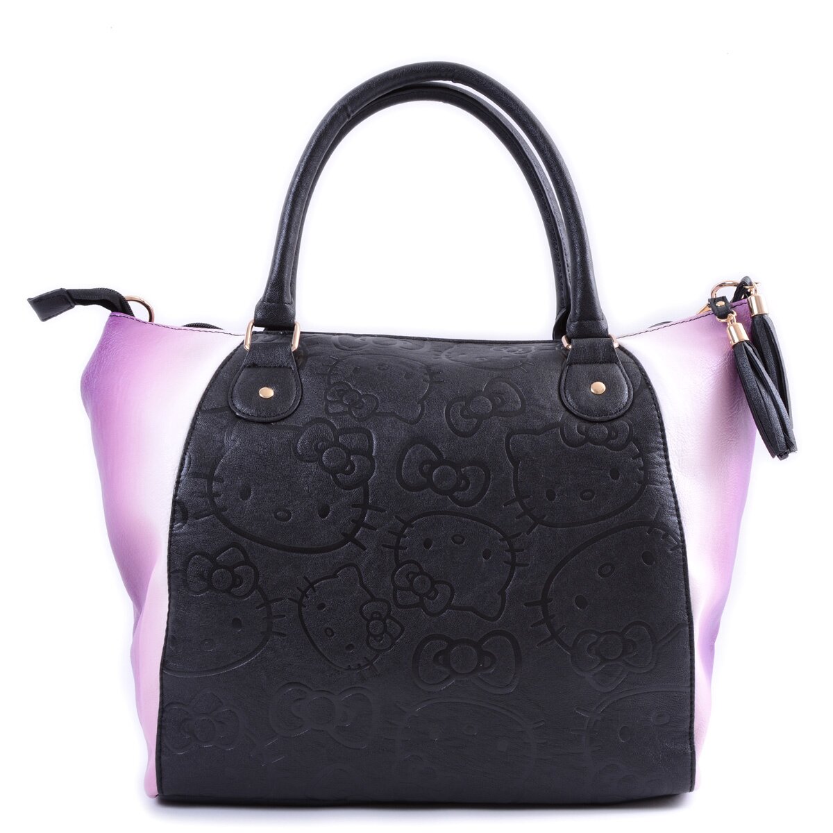 HELLO KITTY BLACK EMBOSSED TOTE BAG - LARGE