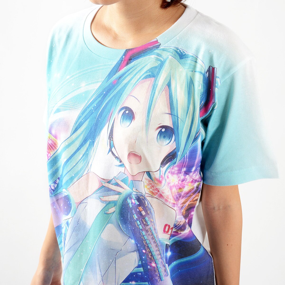 Hatsune Miku V3 Full Graphic White T-Shirt Ver. 2.0