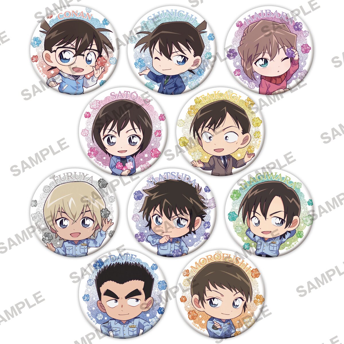 Detective Conan: Kompeito Ver. Sparkling Pin Badge Collection Complete ...