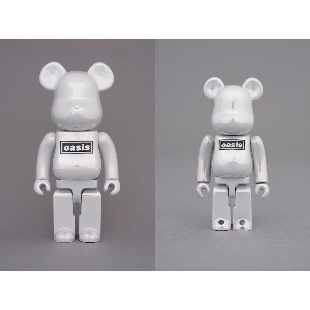 BE@RBRICK Oasis White Chrome 100％ & 400％ Set: MEDICOM TOY