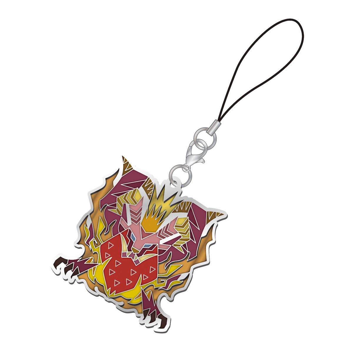 Monster Hunter 15th Anniversary Metal Stain Glass Keychain Charm KUSHALA  DAORA