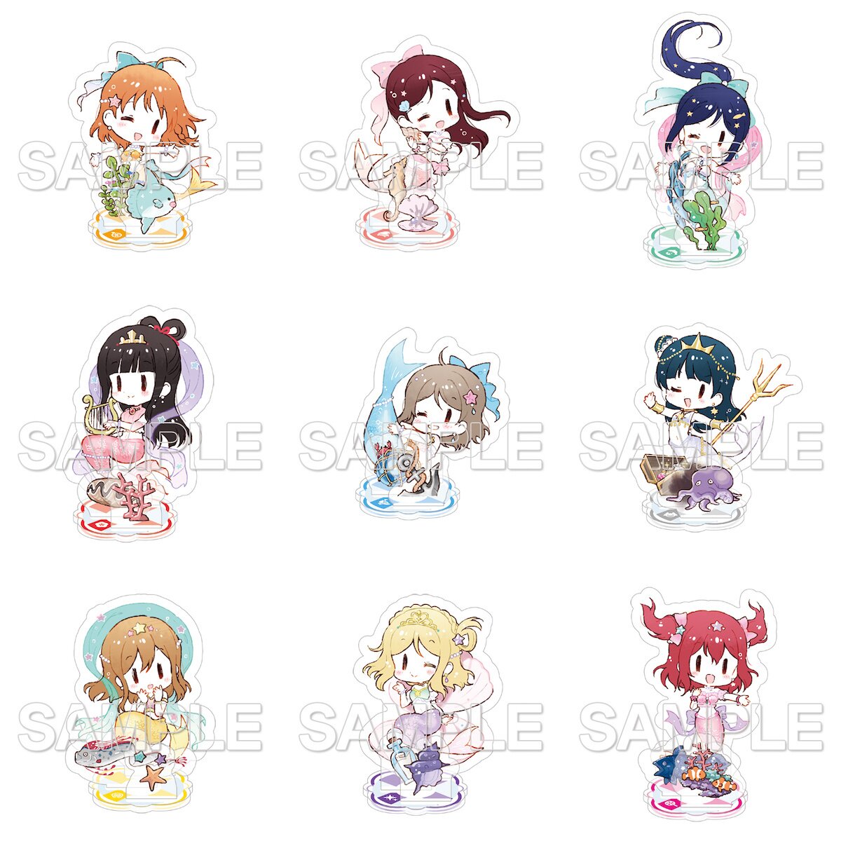 Love Live! Sunshine!! School Idol Diary 9 Mermaids☆ Acrylic Stand Collection