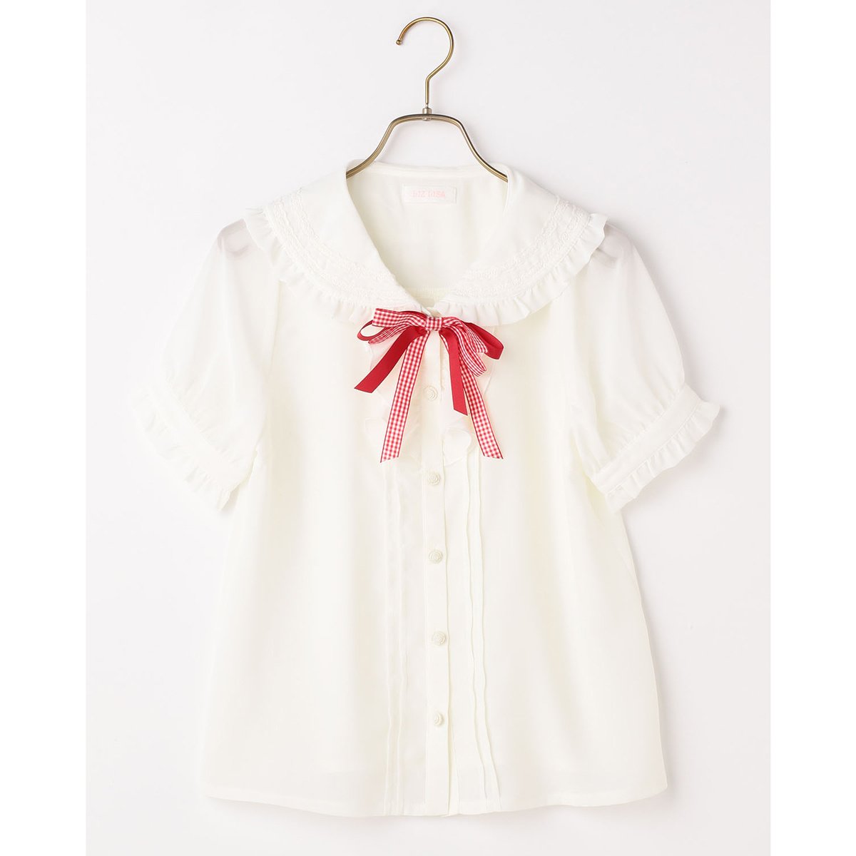 short sleeve blouse with ruffles