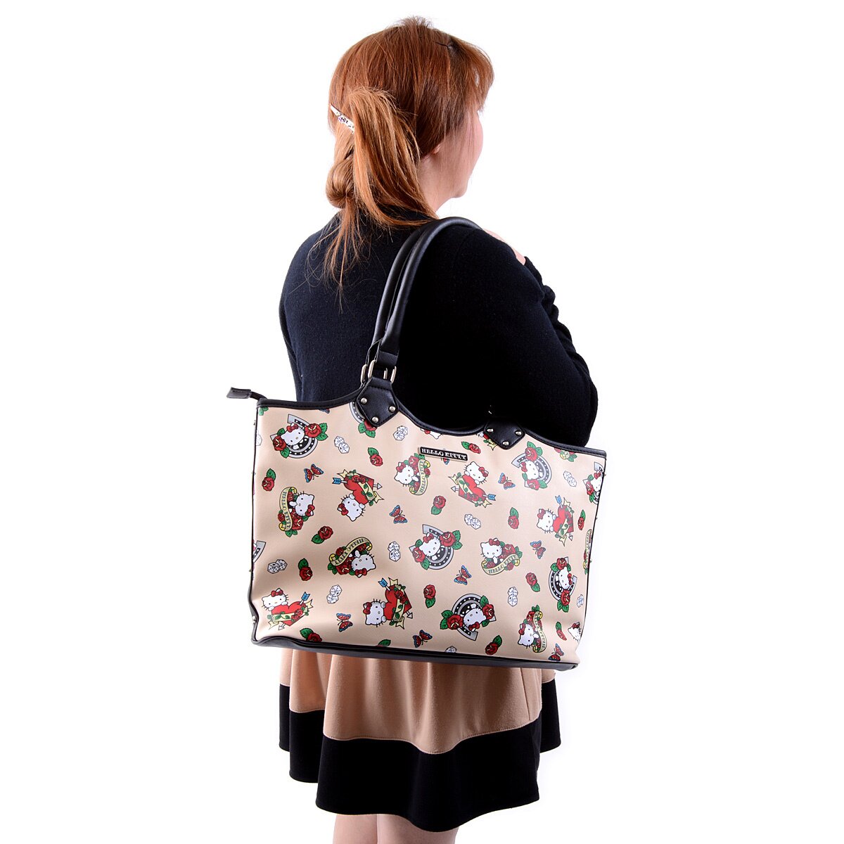 トートバッグ Hello Kitty | Hello Kitty fritzi Tote Bag Rose Cat Hello Kitty Rose Shoulder Tote Bag - Tokyo Otaku Mode (TOM)