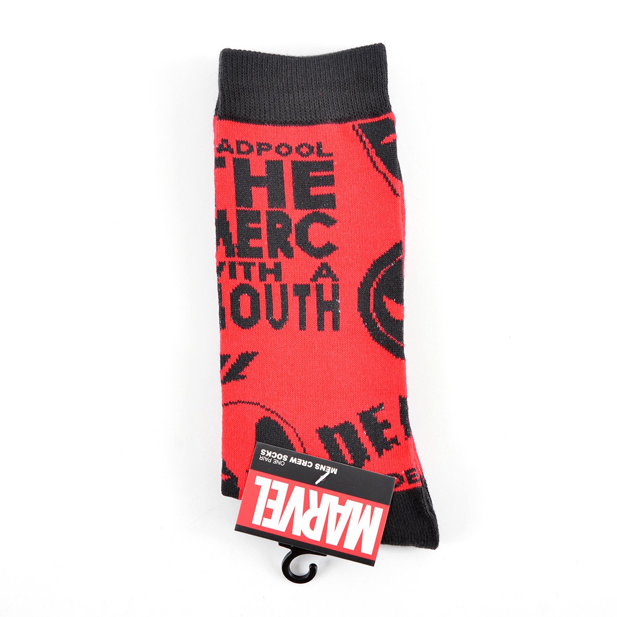 Marvel Deadpool 3-Pair Pack of Crew Socks in Gift Box by Bioworld Marvel Deadpool 3-Pair Pack of Crew Socks in Gift Box by Bioworld