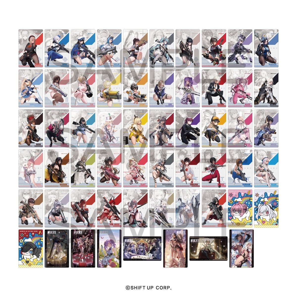 NIKKE エリア防衛戦 第三弾 特典 メタルカードコレクション コンプ 全国6都市を巡る『勝利の女神：NIKKE』POP UPイベント「エリア防衛戦