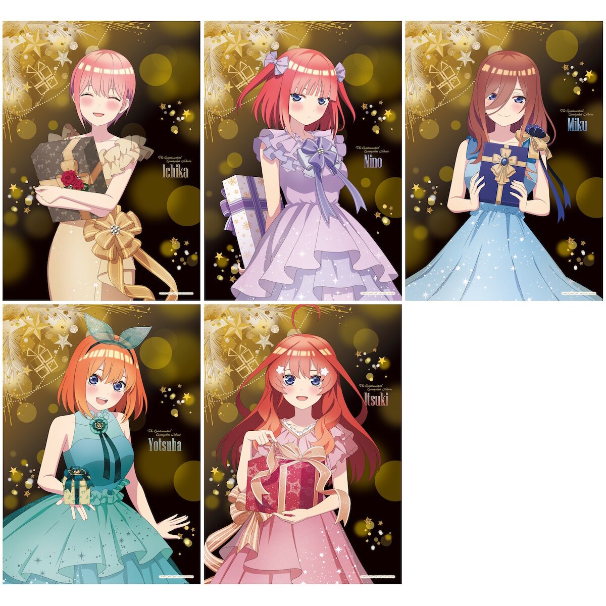 Quintessential Quintuplets Character Banners Photographic Print for Sale  by Reigill