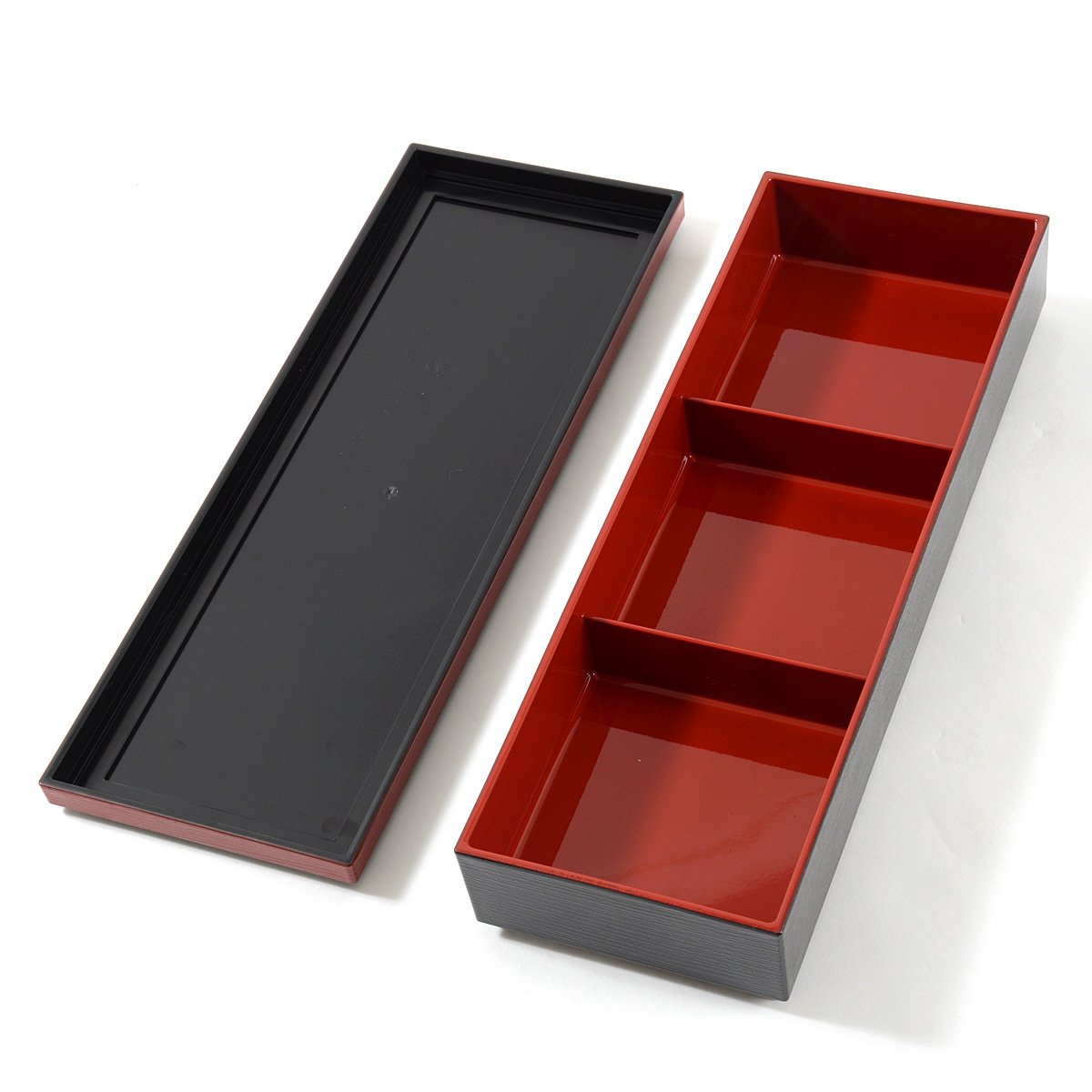 Traditional Black & Red Long Bento Box - Tokyo Otaku Mode (TOM)