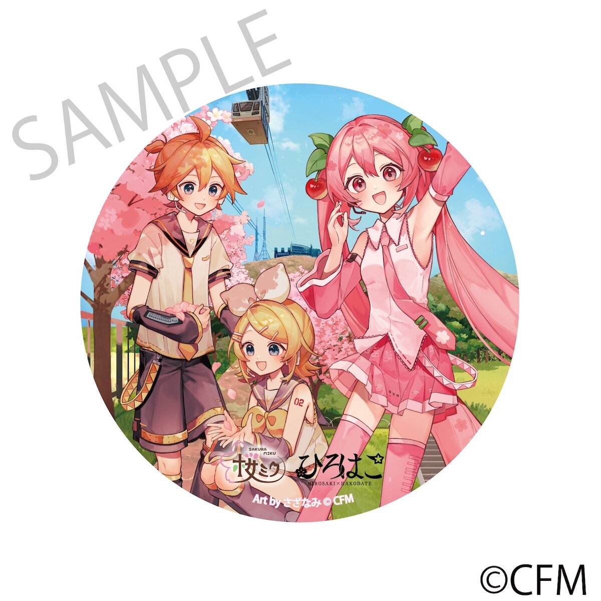 Sakura Miku x Hirohako Mega Tin Badge Stand Hirosaki 2025
