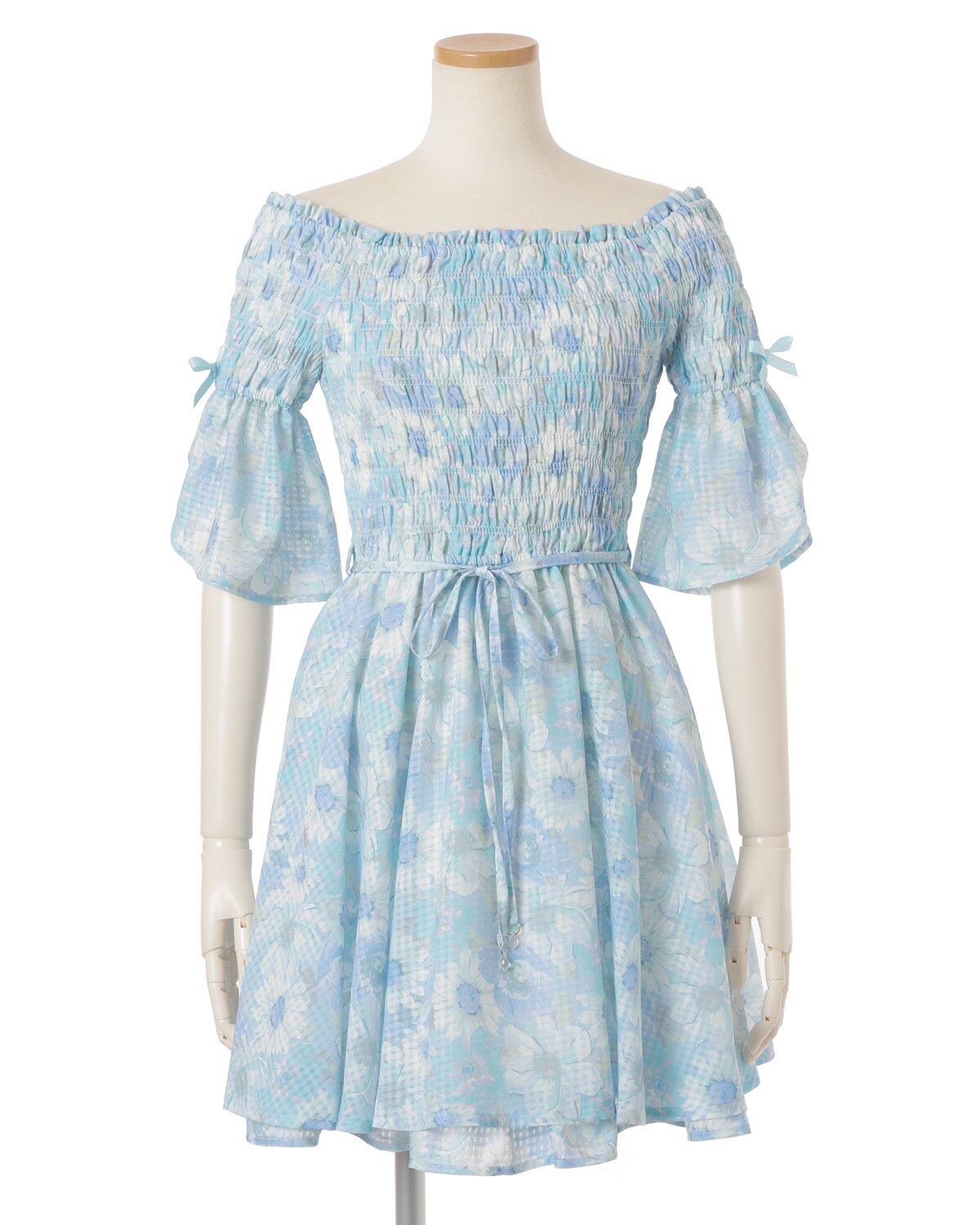 knee length dresses for ladies Lisa Floral Embroidered Mini Dress main image 1