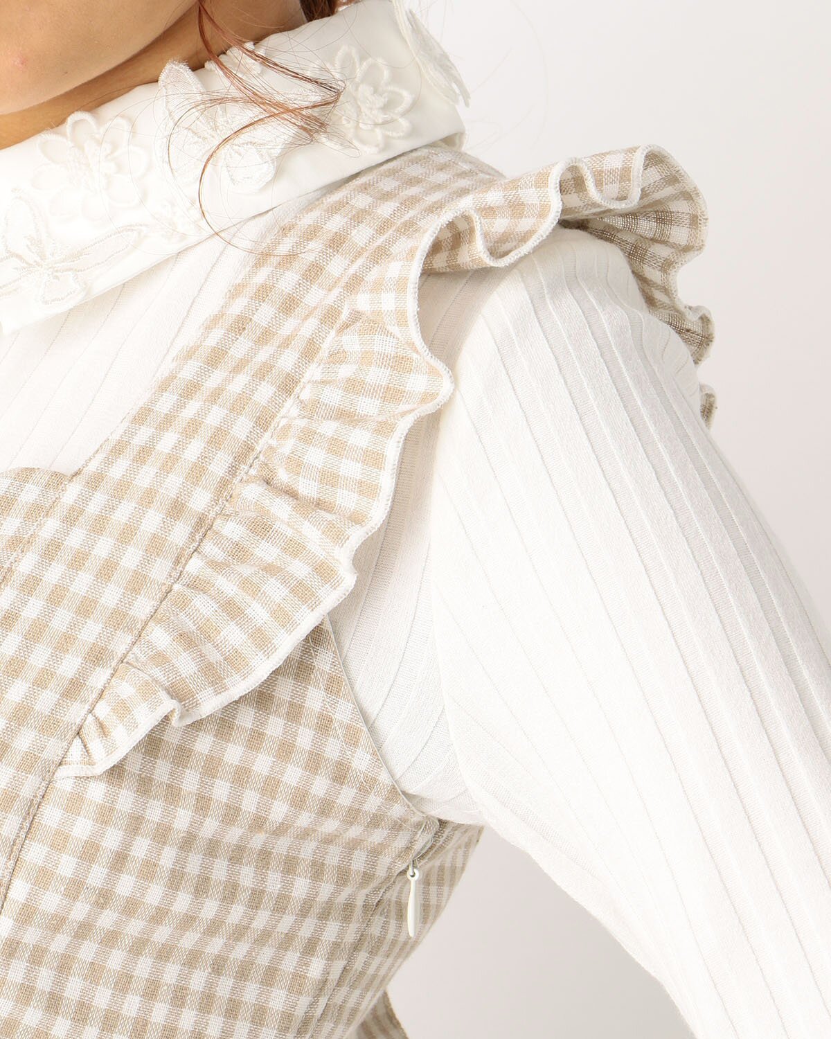 LIZ LISA Gingham Embroidery Pinafore Dress - Tokyo Otaku Mode (TOM)