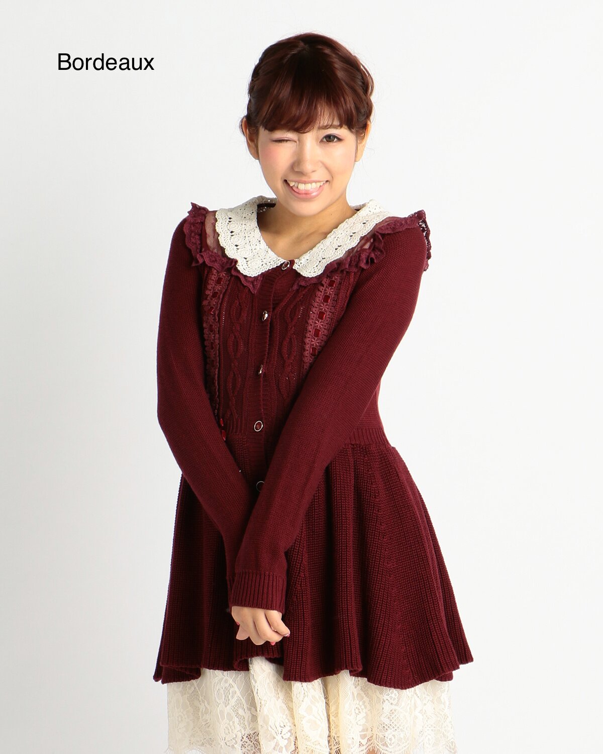 トップス Birthdaybash BIJOU PEPLUM KNIT CARDIGAN RE ORDER】BIJOU PEPLUM KNIT CARDIGAN - BIRTHDAY BASH