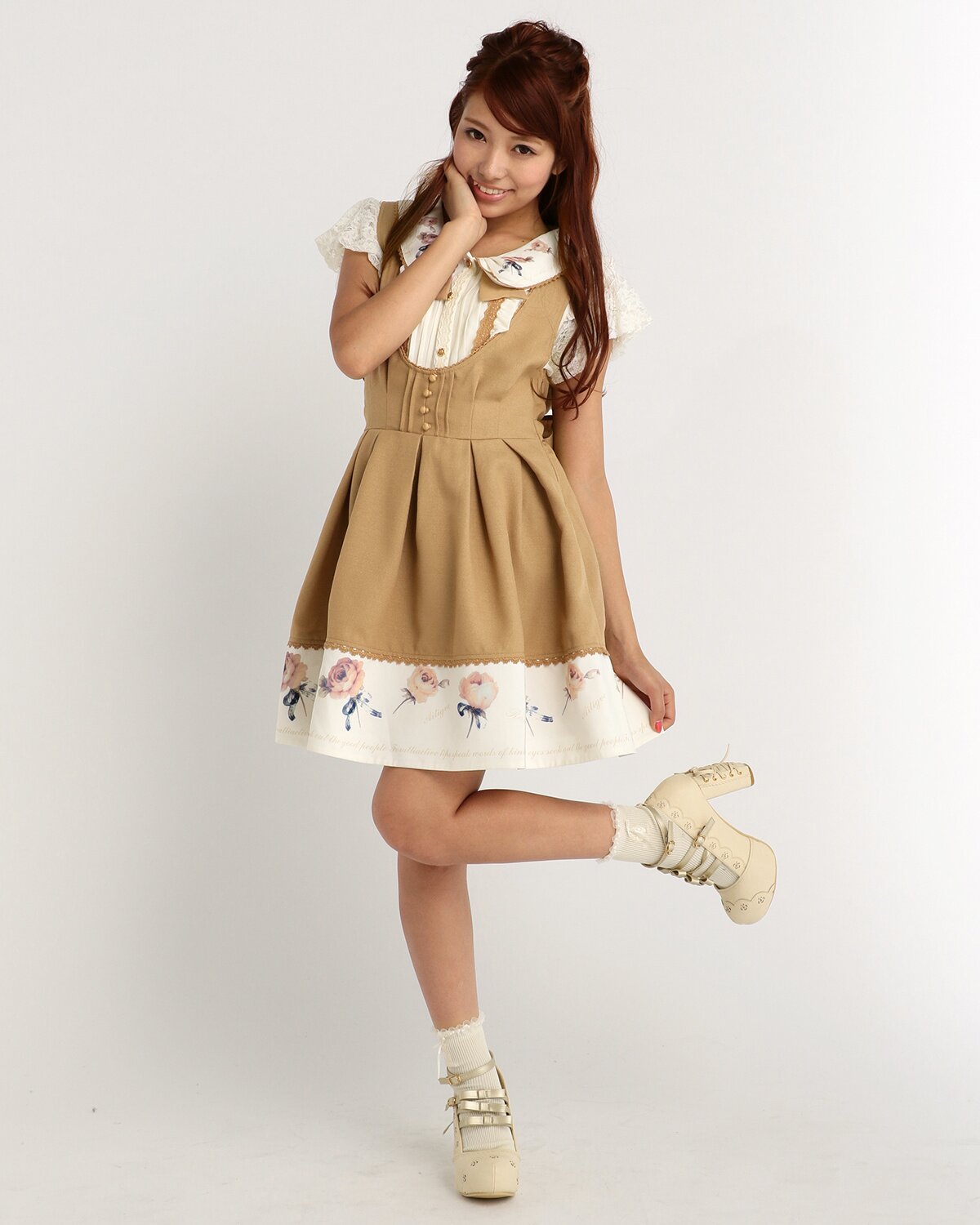 LIZ LISA Back Ribbon Pinafore Dress